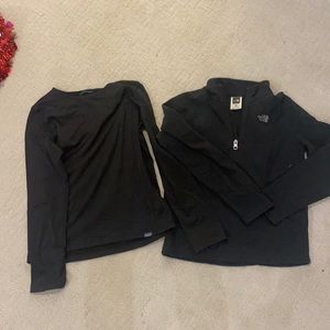 North face and Patagonia girls size 10-14shell thermals for skiing